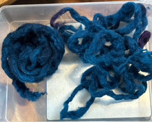 Load image into Gallery viewer, Qiviut Sock Blend Dyed Pencil Roving Bits & Ends