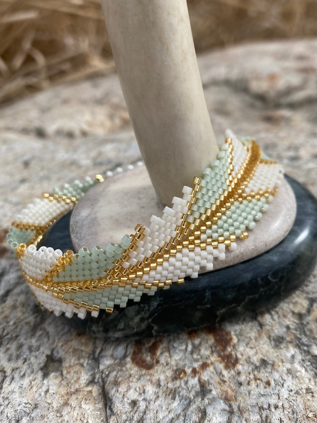 Beaded Feather Bracelet
