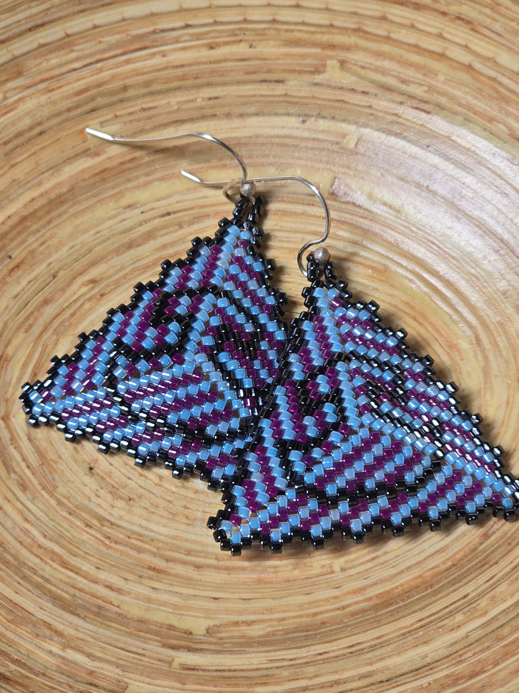 Beaded Striped Ulu Earrings