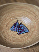 Load image into Gallery viewer, Beaded Striped Ulu Earrings
