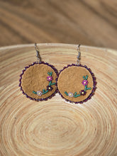 Load image into Gallery viewer, Beaded Floral Moosehide Earrings
