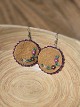 Load image into Gallery viewer, Beaded Floral Moosehide Earrings
