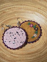 Load image into Gallery viewer, Beaded Floral Moosehide Earrings
