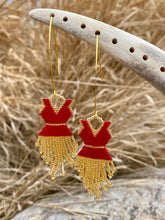 Load image into Gallery viewer, Red Dress Earrings
