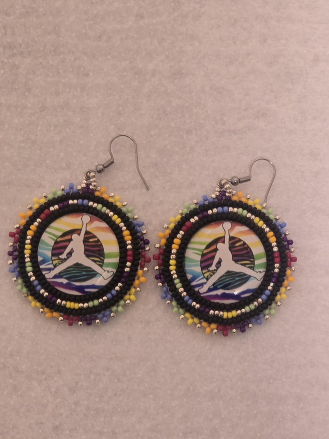 “Air Jordan” Beaded Earrings