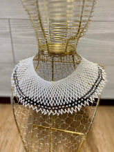 Load image into Gallery viewer, Beaded White Collar Necklace
