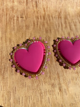 Load image into Gallery viewer, Beaded Heart Earrings
