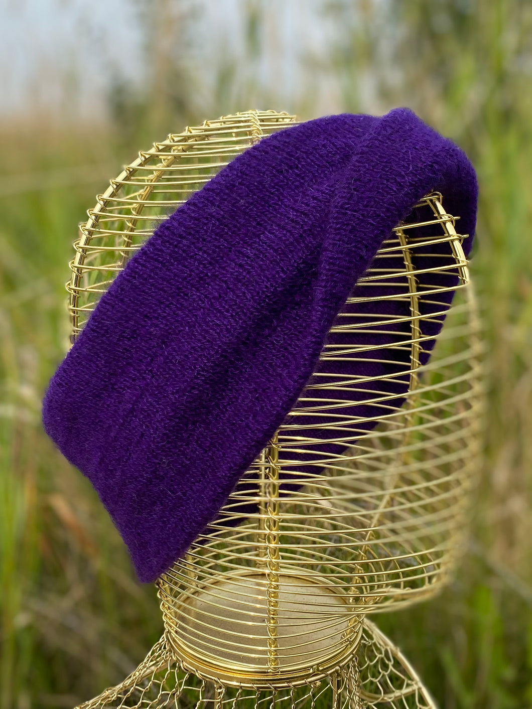 Dreamy Purple Qiviut & Alpaca Headband (Available to Ship)