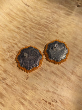 Load image into Gallery viewer, Orange Floral Studs
