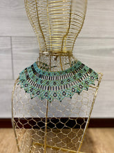 Load image into Gallery viewer, Beaded Sea-Green Collar Necklace
