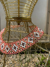 Load image into Gallery viewer, Beaded Pink Diamond Collar Necklace
