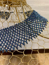 Load image into Gallery viewer, Beaded Evening Blue Collar Necklace
