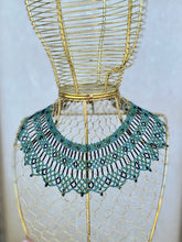 Load image into Gallery viewer, Beaded Sea-Green Collar Necklace
