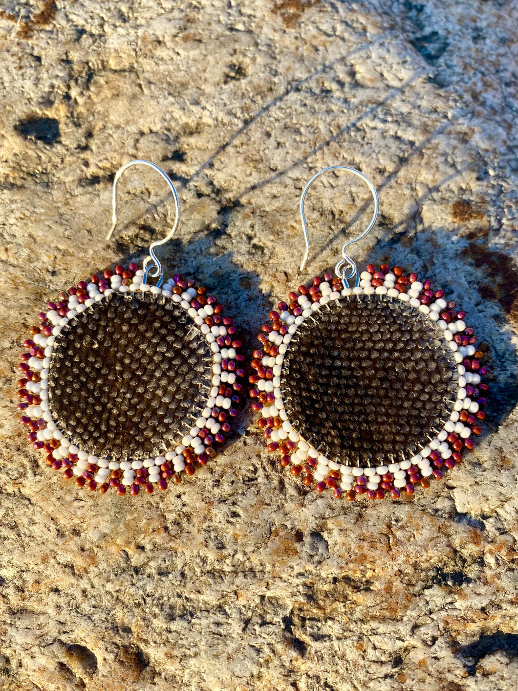 Fishskin Medallion Earrings