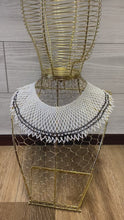Load and play video in Gallery viewer, Beaded White Collar Necklace
