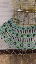 Load and play video in Gallery viewer, Beaded Sea-Green Collar Necklace
