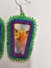 Load image into Gallery viewer, Beaded Eagle Earrings
