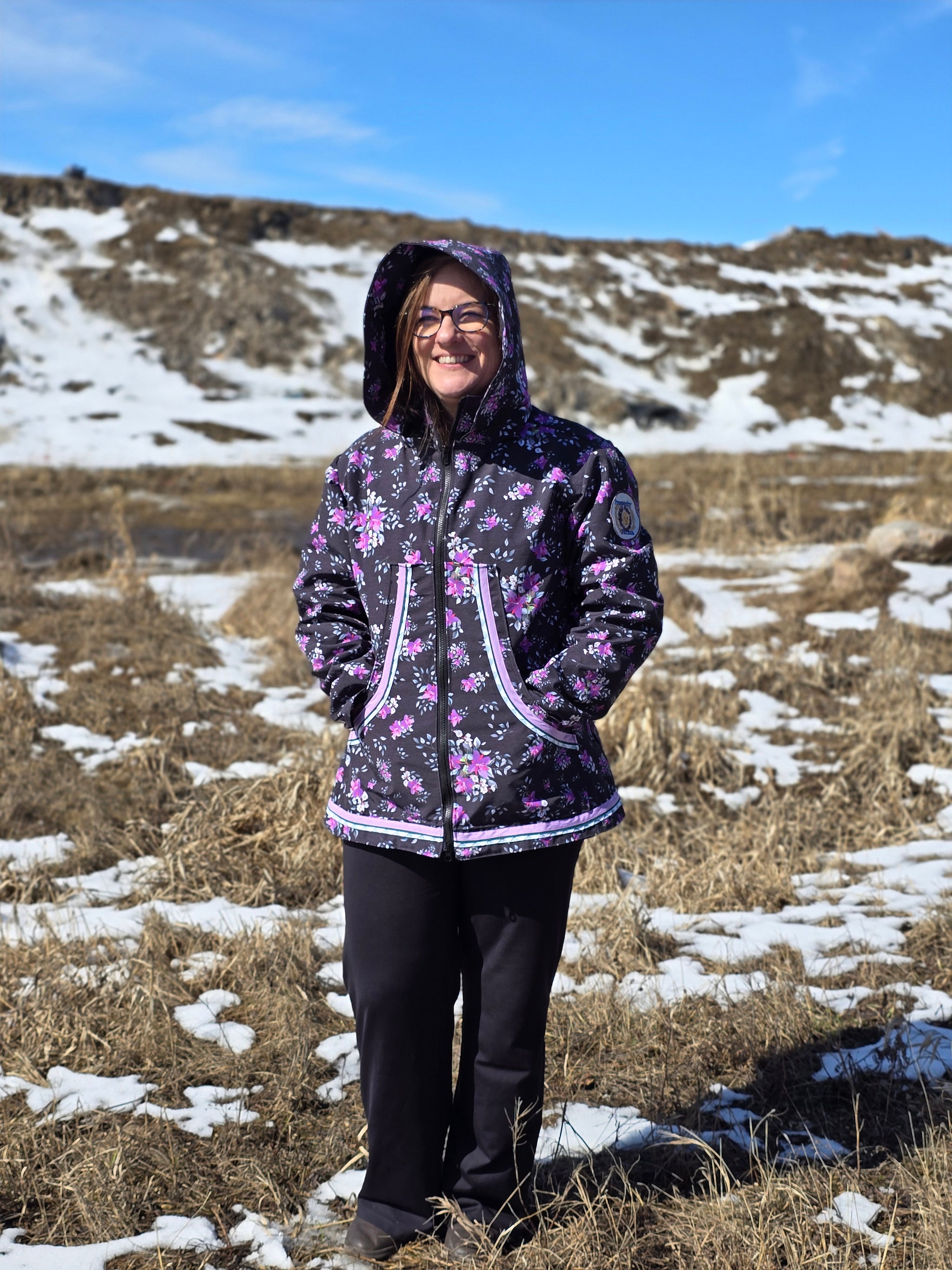 新品 over ribbon jacket Purple Floral Jacket with Ribbon Trim – Qiviut Inc.