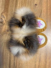 Load image into Gallery viewer, Embroidered Pink Moccasins with Fox Trim
