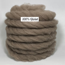 Load image into Gallery viewer, Pin-Drafted Qiviut Roving (Spinning Fibre Coils)
